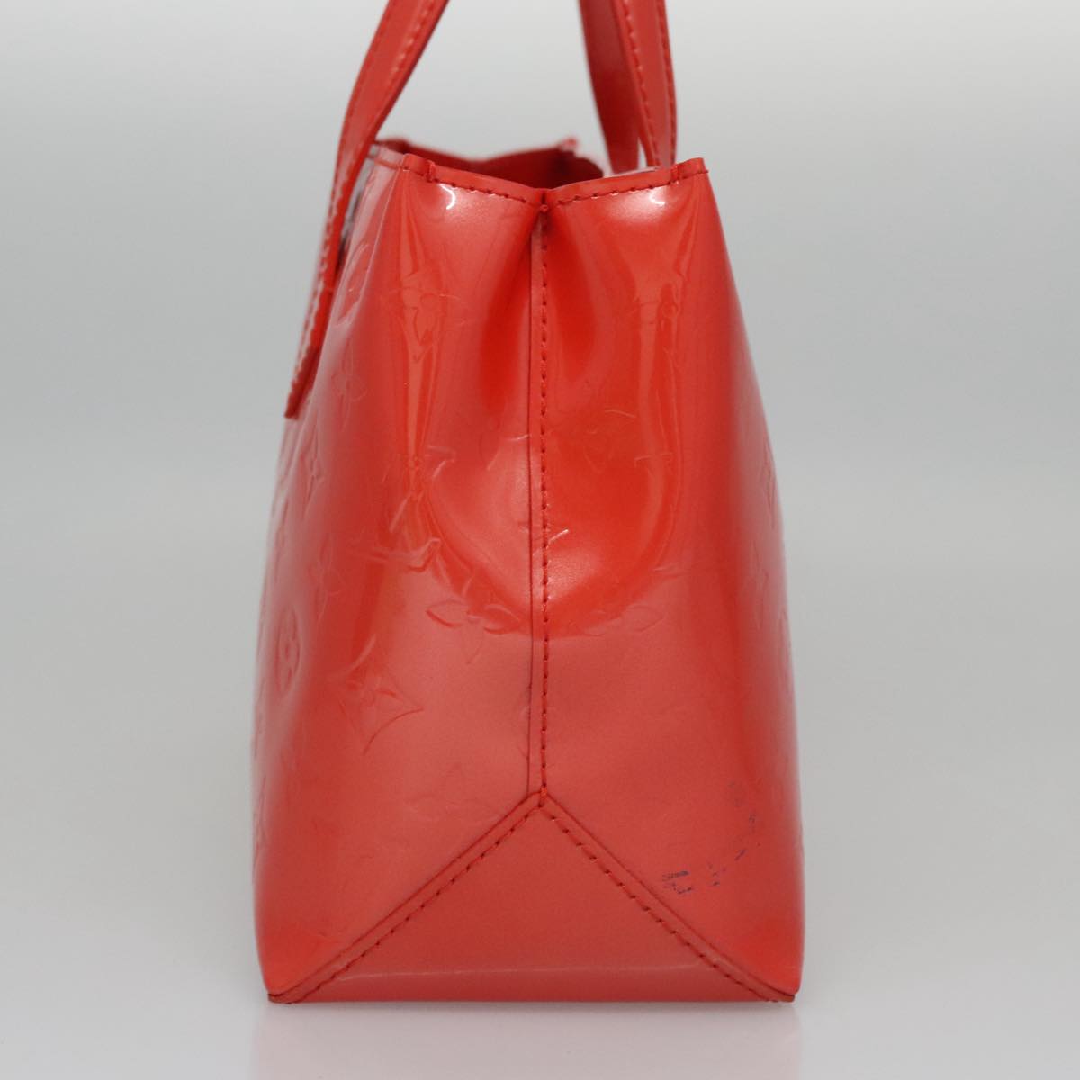 LOUIS VUITTON Monogram Vernis Wilshire PM Hand Bag Orenge M93644 LV Auth ep7188