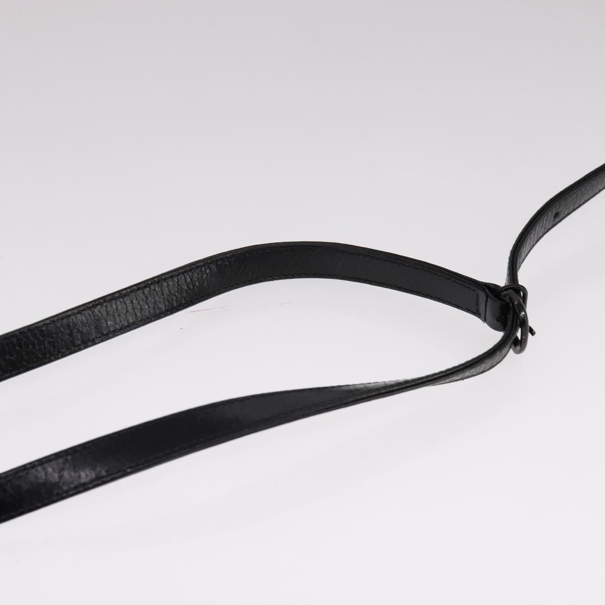 GUCCI Shoulder Bag Leather Black Auth ep7207