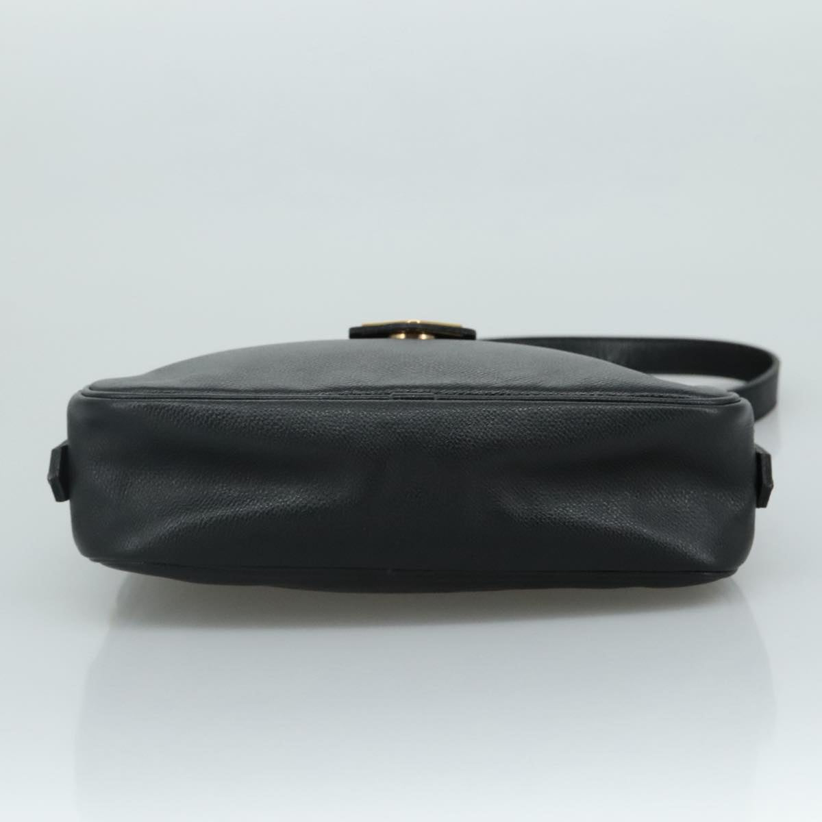 SAINT LAURENT Shoulder Bag Leather Black Auth ep7219