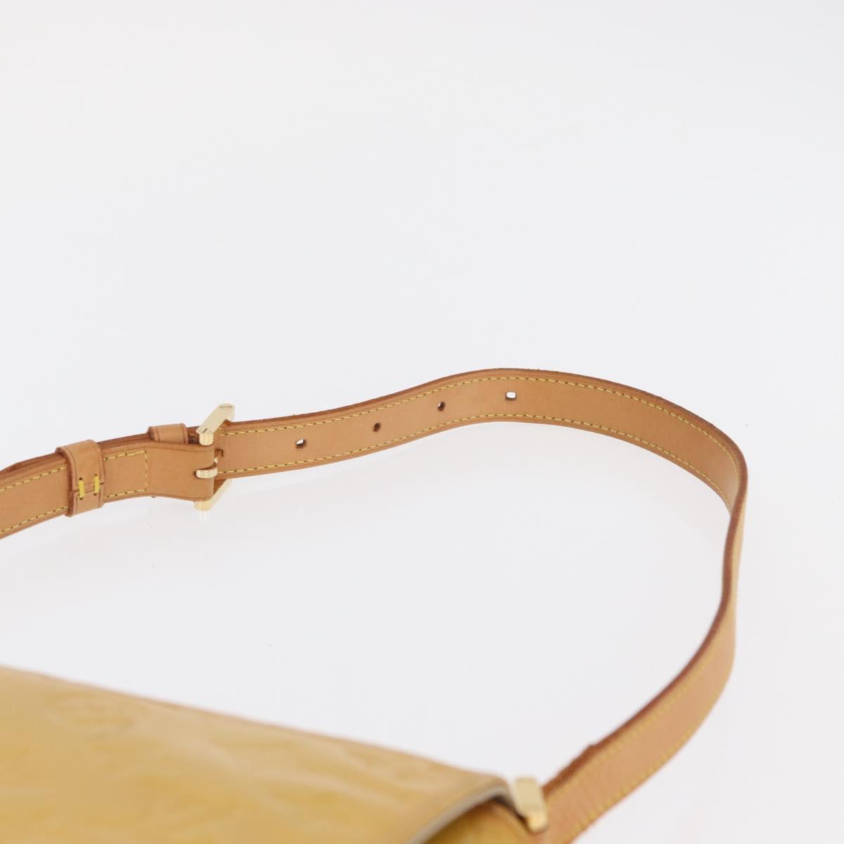 LOUIS VUITTON Monogram Vernis Thompson Street Bag Beige M91301 LV Auth ep7248