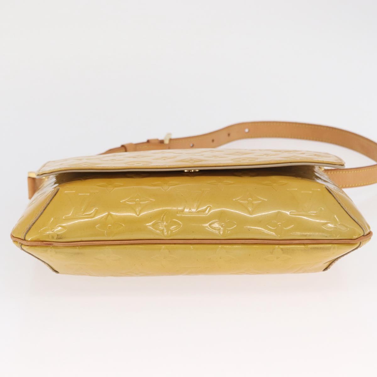 LOUIS VUITTON Monogram Vernis Thompson Street Bag Beige M91301 LV Auth ep7248