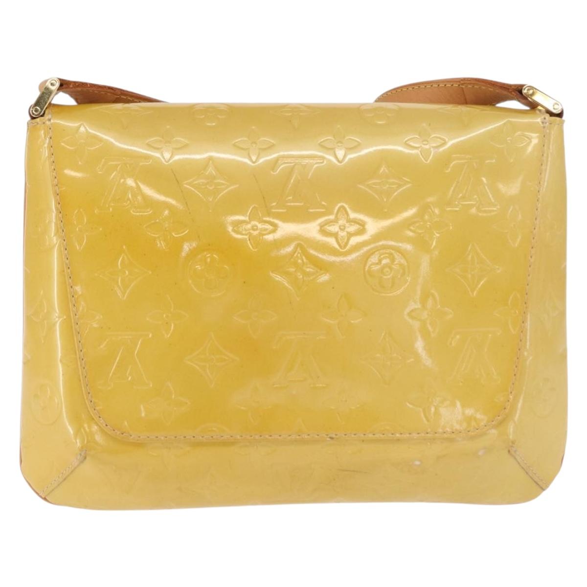 LOUIS VUITTON Monogram Vernis Thompson Street Bag Beige M91301 LV Auth ep7248