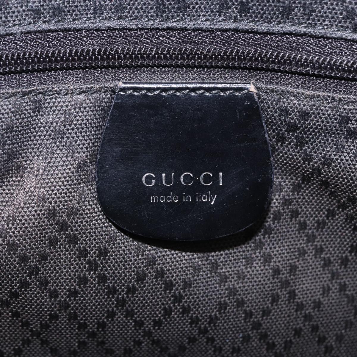 GUCCI Bamboo Hand Bag Nylon 2way Black Auth ep7254