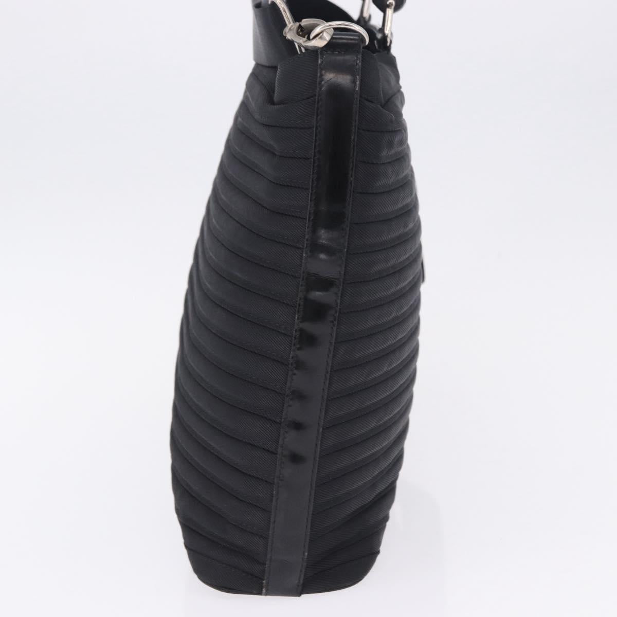 GUCCI Bamboo Hand Bag Nylon 2way Black Auth ep7254