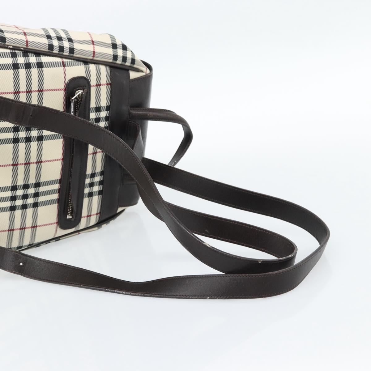 BURBERRY Nova Check Backpack Canvas Beige Brown Auth ep7277