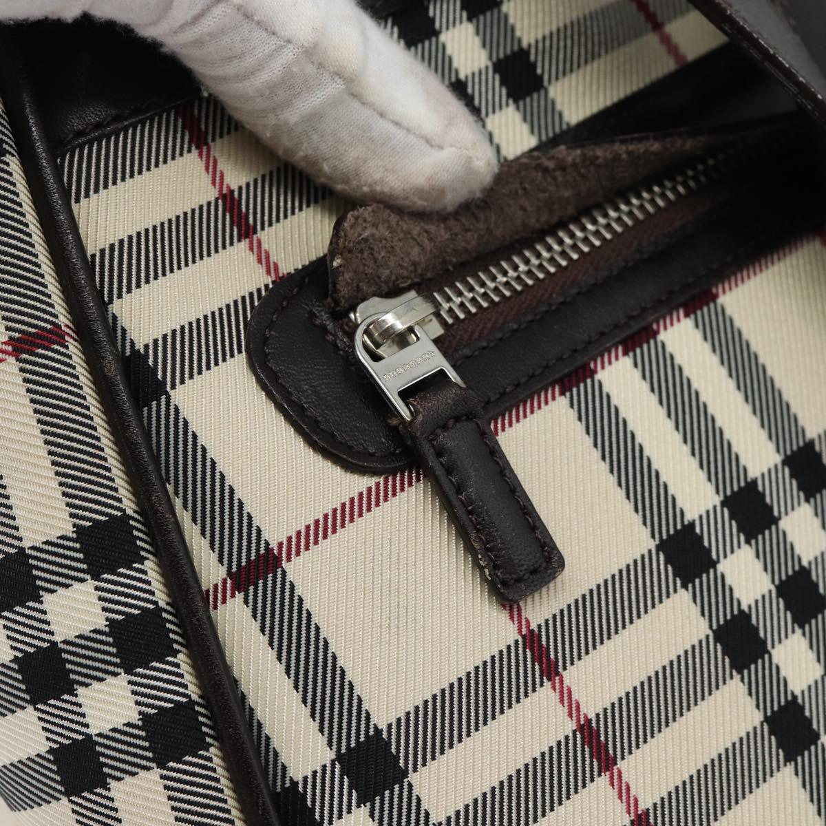 BURBERRY Nova Check Backpack Canvas Beige Brown Auth ep7277