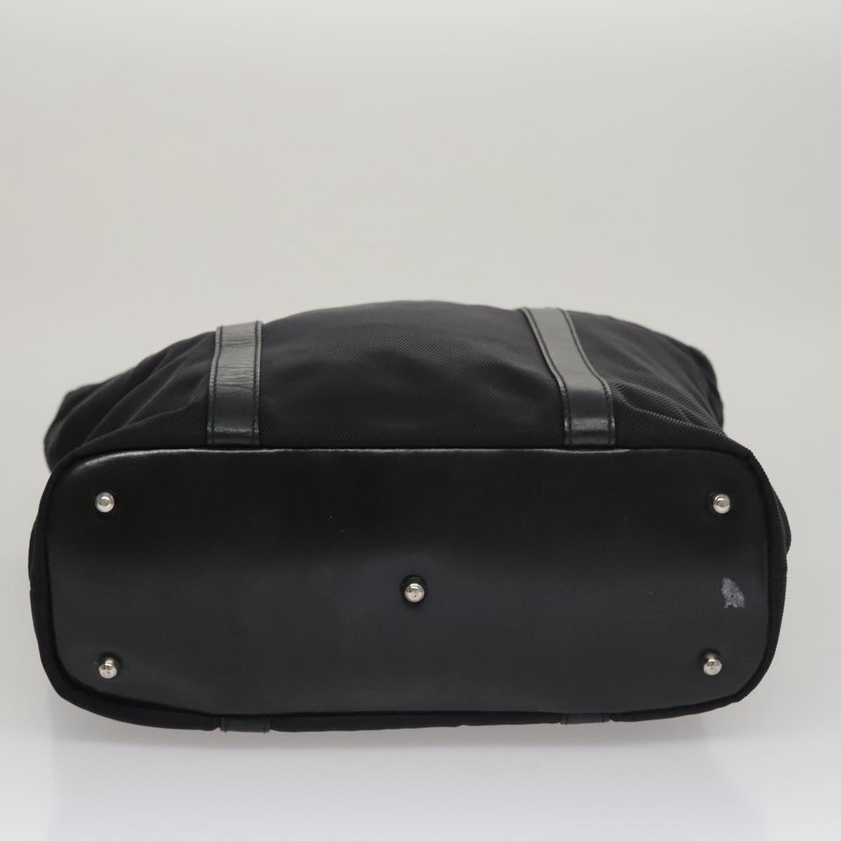 GUCCI Bamboo Hand Bag Nylon Black Auth ep7284