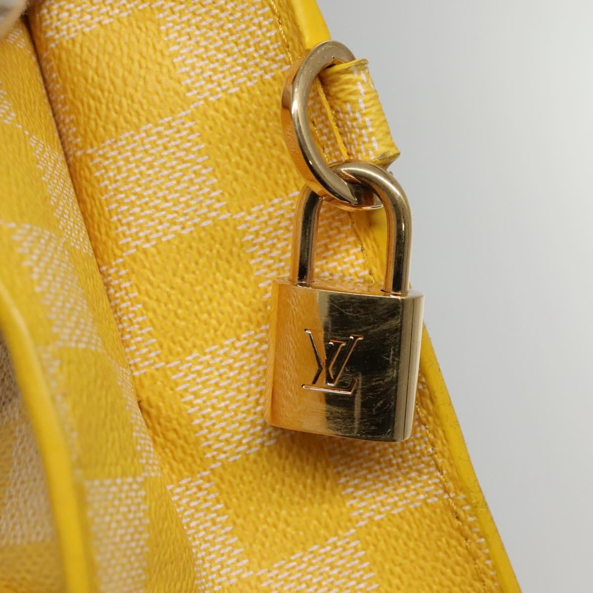 LOUIS VUITTON Damier Color Mobile Shoulder Bag 2way Yellow N41305 LV Auth ep7319