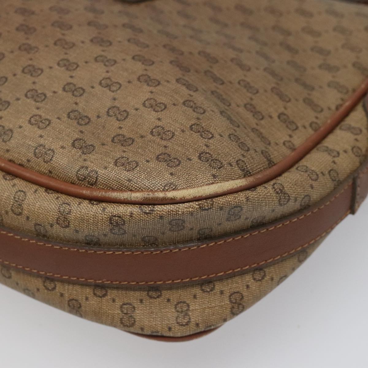 GUCCI Micro GG Canvas Shoulder Bag PVC Beige Auth ep7320