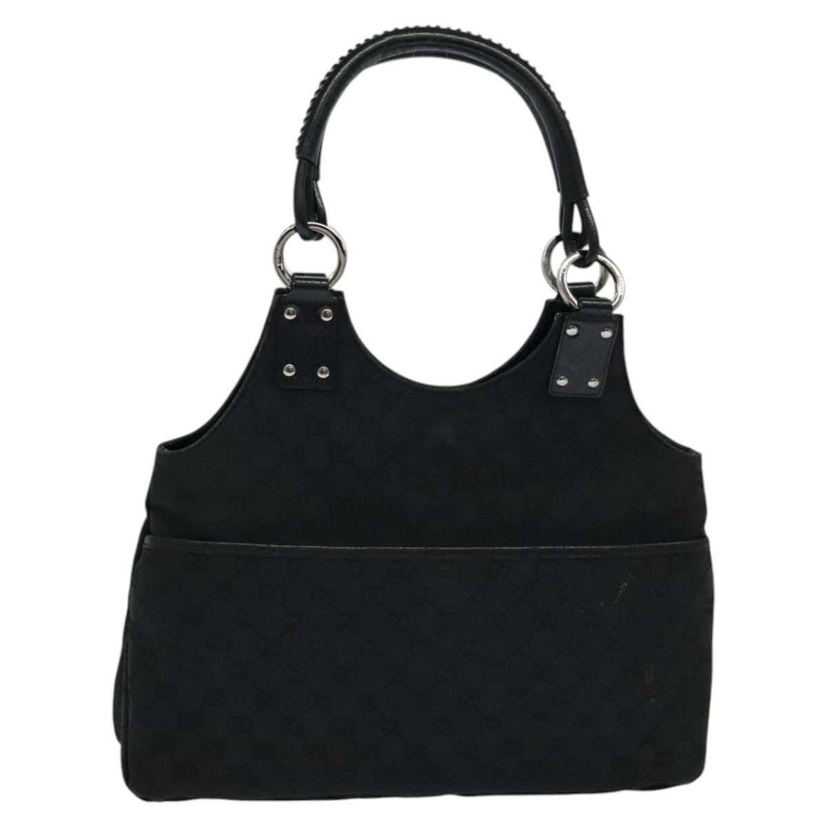 GUCCI GG Canvas Shoulder Bag Black 132260 Auth ep7331