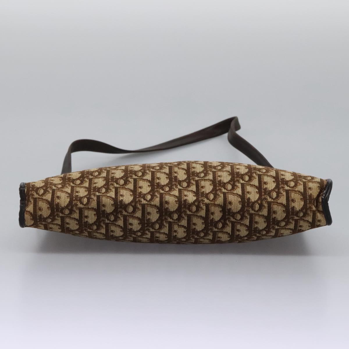 Christian Dior Trotter Canvas Shoulder Bag Brown Auth ep7344