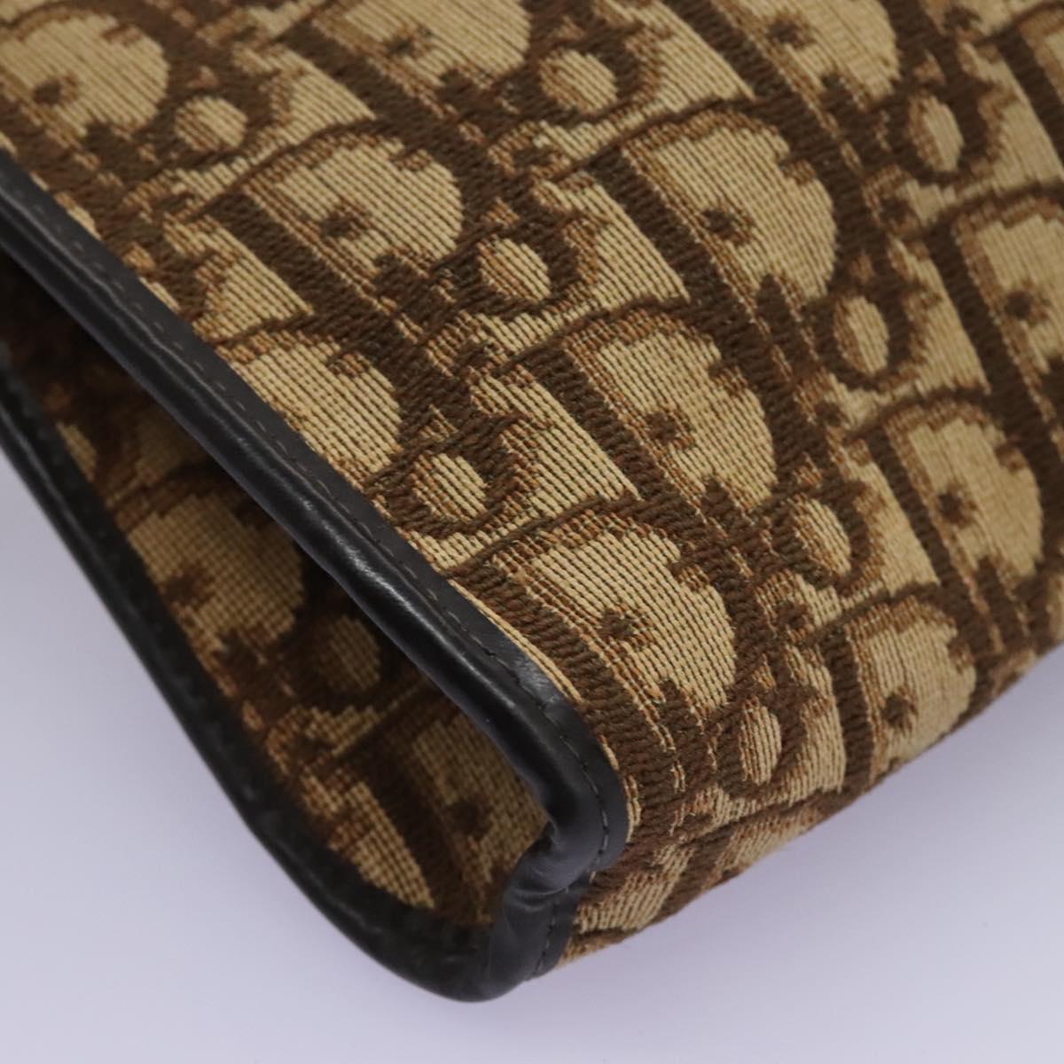 Christian Dior Trotter Canvas Shoulder Bag Brown Auth ep7344
