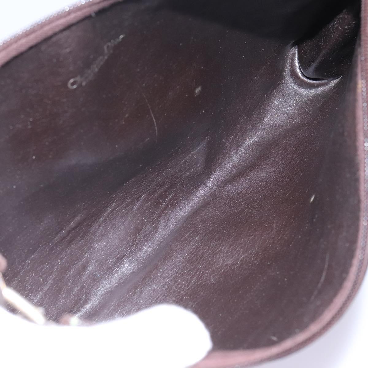 Christian Dior Trotter Canvas Shoulder Bag Brown Auth ep7344
