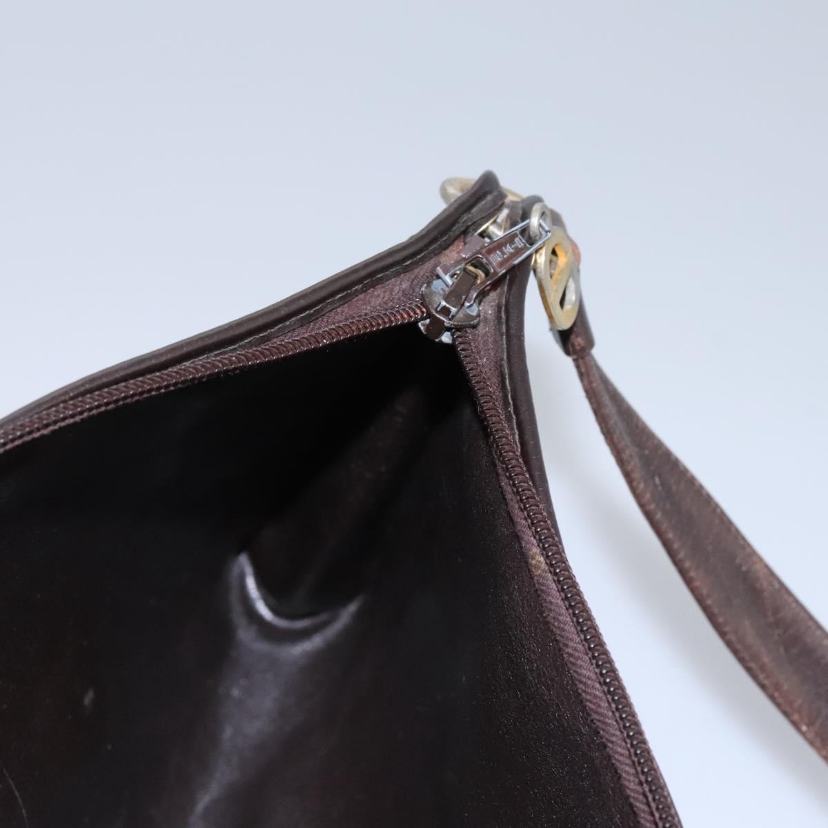 Christian Dior Trotter Canvas Shoulder Bag Brown Auth ep7344