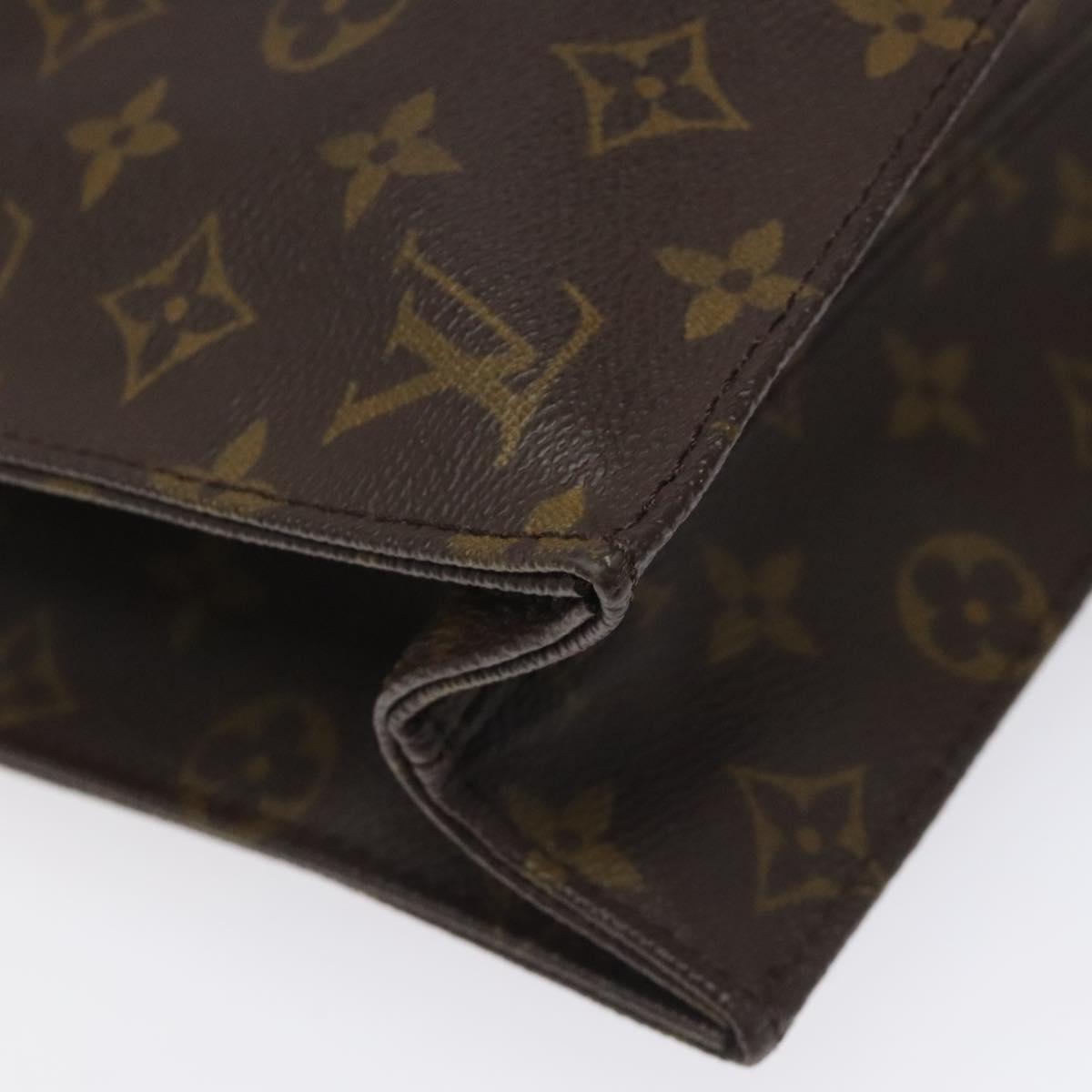 LOUIS VUITTON Monogram Sac Plat Hand Bag M51140 LV Auth ep7390