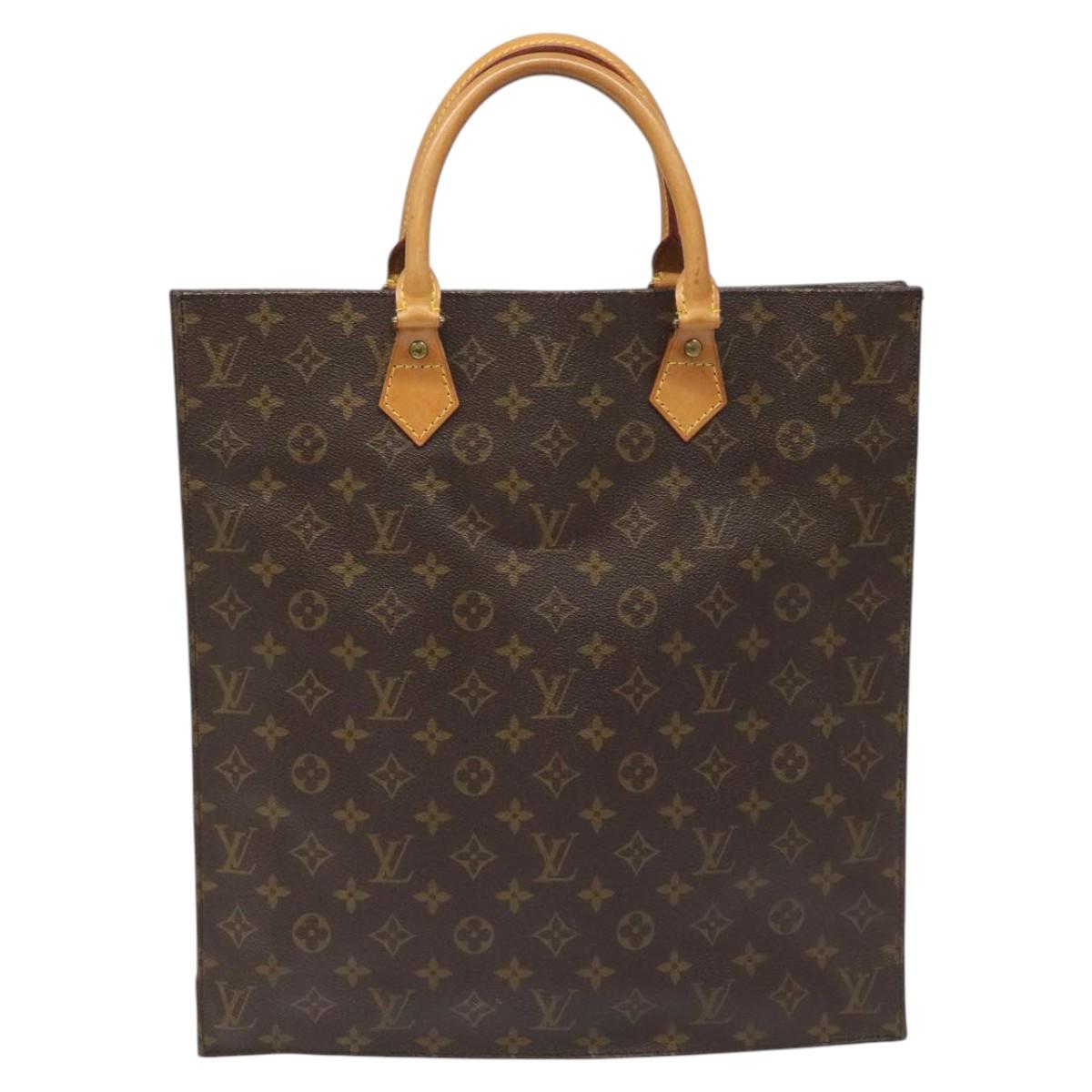 LOUIS VUITTON Monogram Sac Plat Hand Bag M51140 LV Auth ep7390