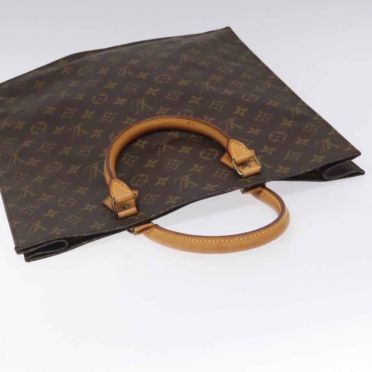 LOUIS VUITTON Monogram Sac Plat Hand Bag M51140 LV Auth ep7390