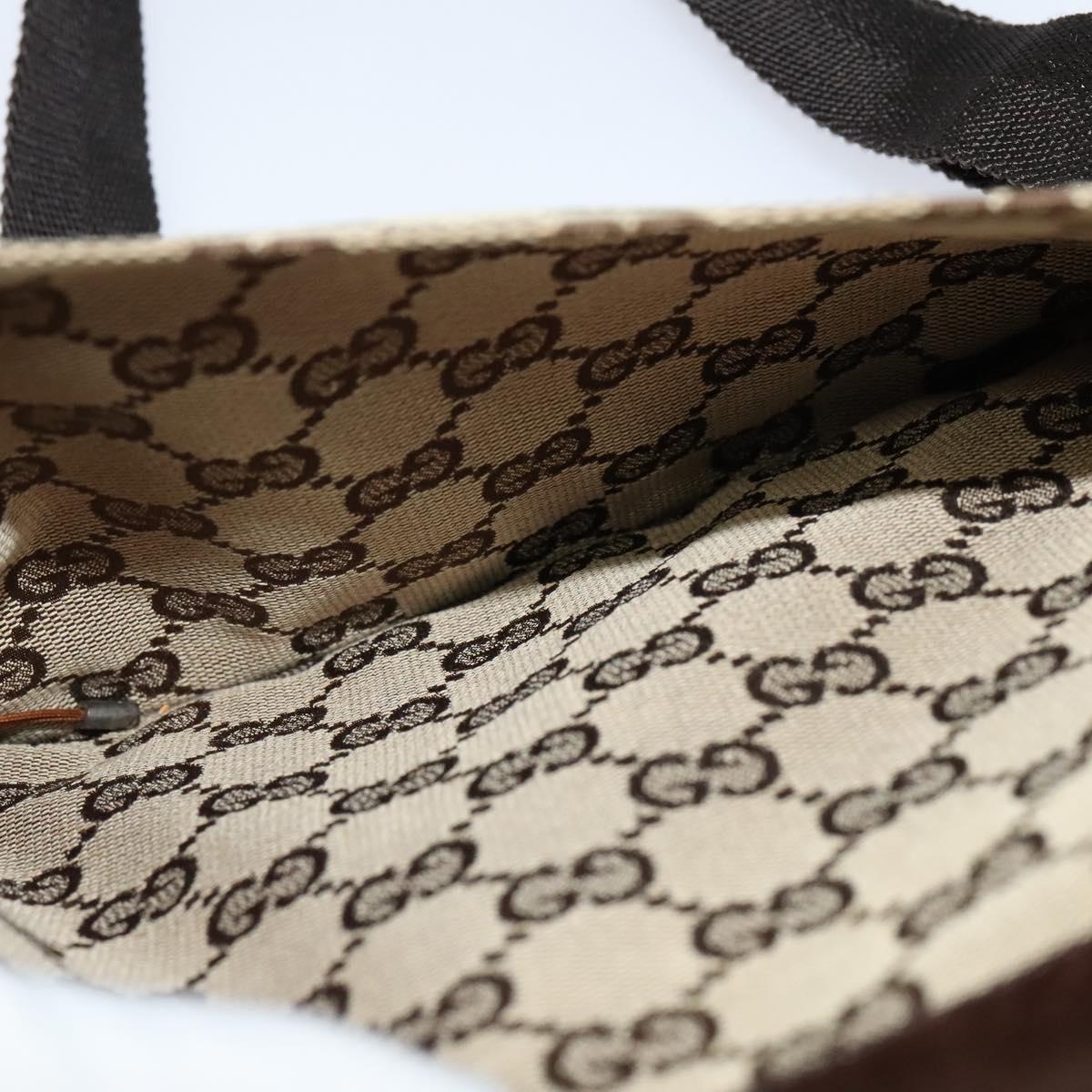 GUCCI GG Canvas Shoulder Bag Beige 27639 Auth ep7391