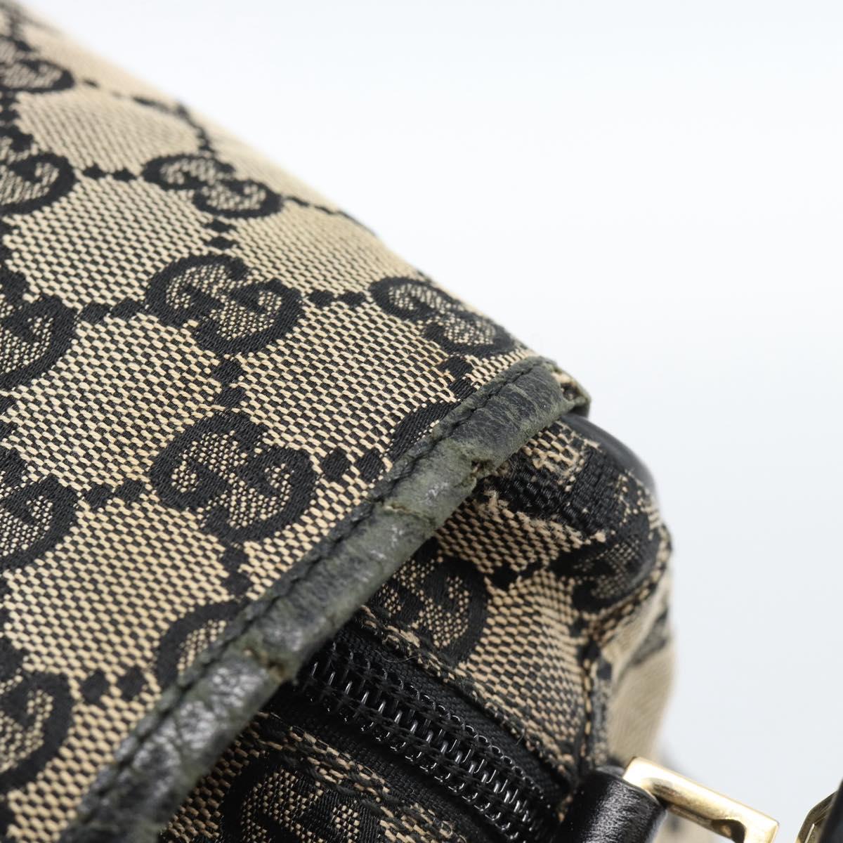 GUCCI GG Canvas Shoulder Bag Black 019 0375 Auth ep7418