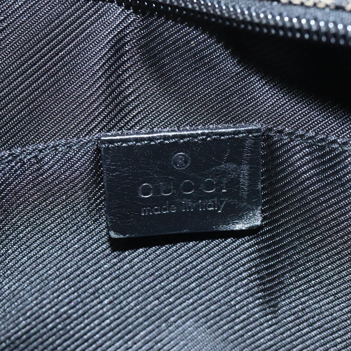 GUCCI GG Canvas Shoulder Bag Black 019 0375 Auth ep7418