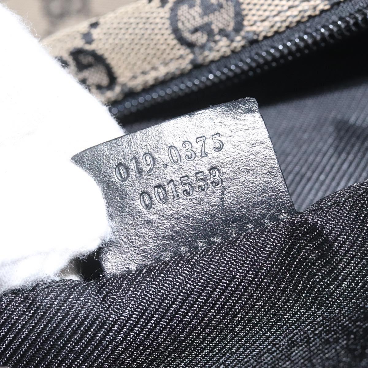 GUCCI GG Canvas Shoulder Bag Black 019 0375 Auth ep7418