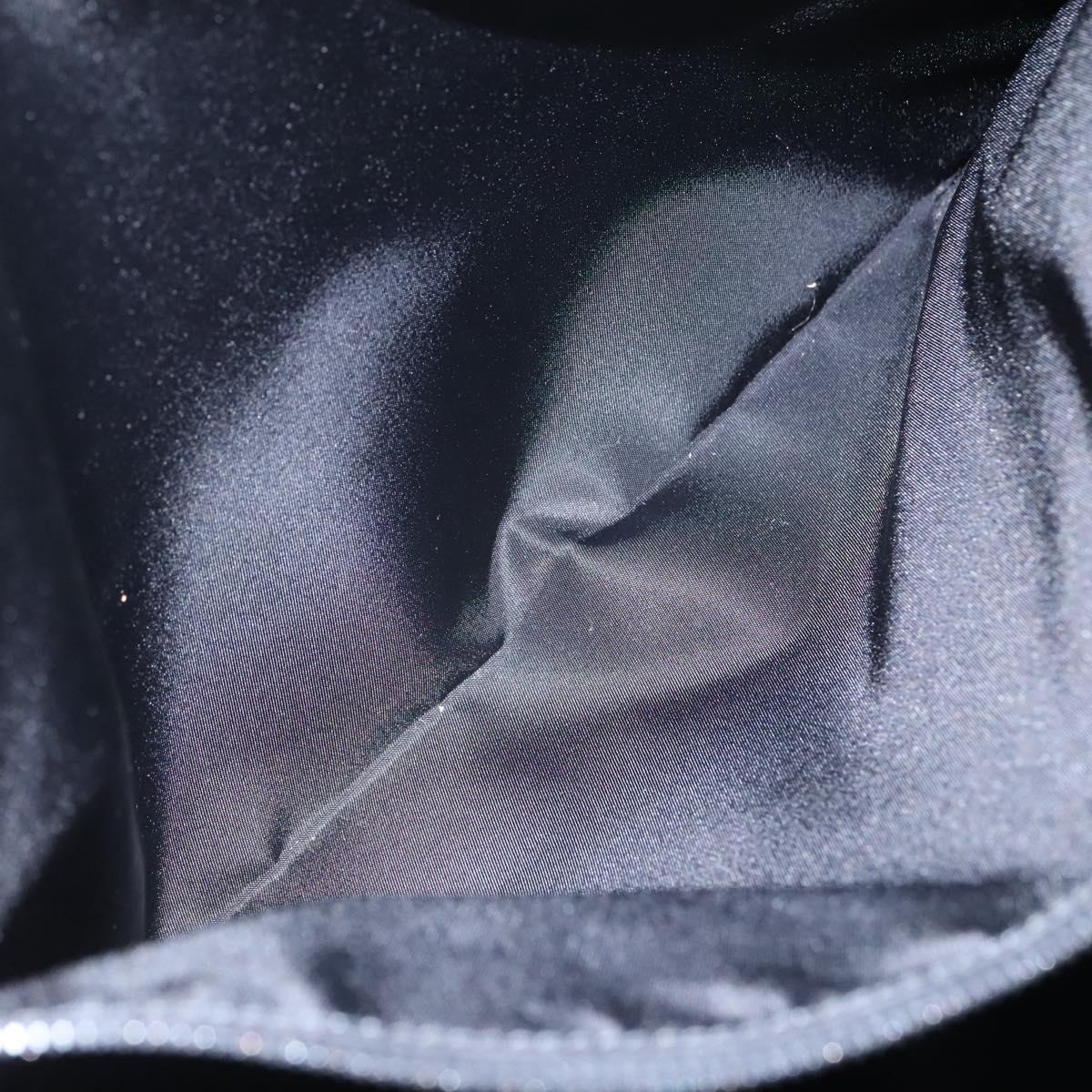 PRADA Tote Bag Nylon Black Silver Auth ep7424