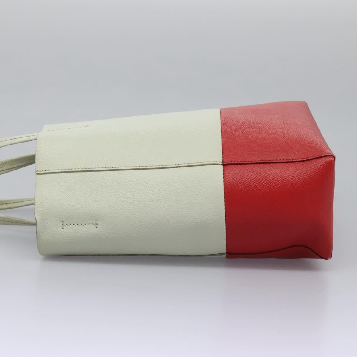 CELINE Tote Bag Leather 2way Red Auth ep7482