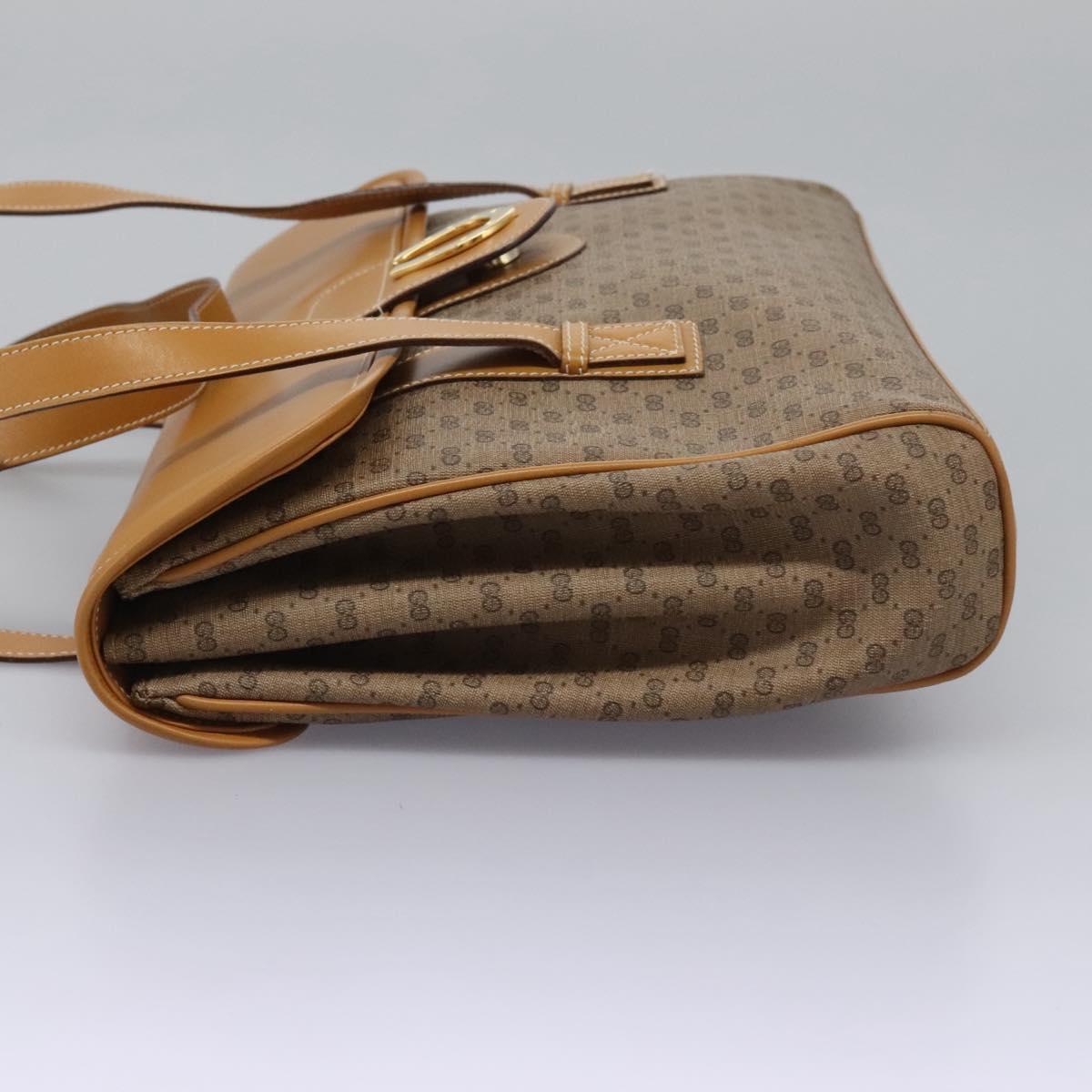 GUCCI Micro GG Supreme Shoulder Bag PVC Beige Gold 001 115 1199 Auth ep7488