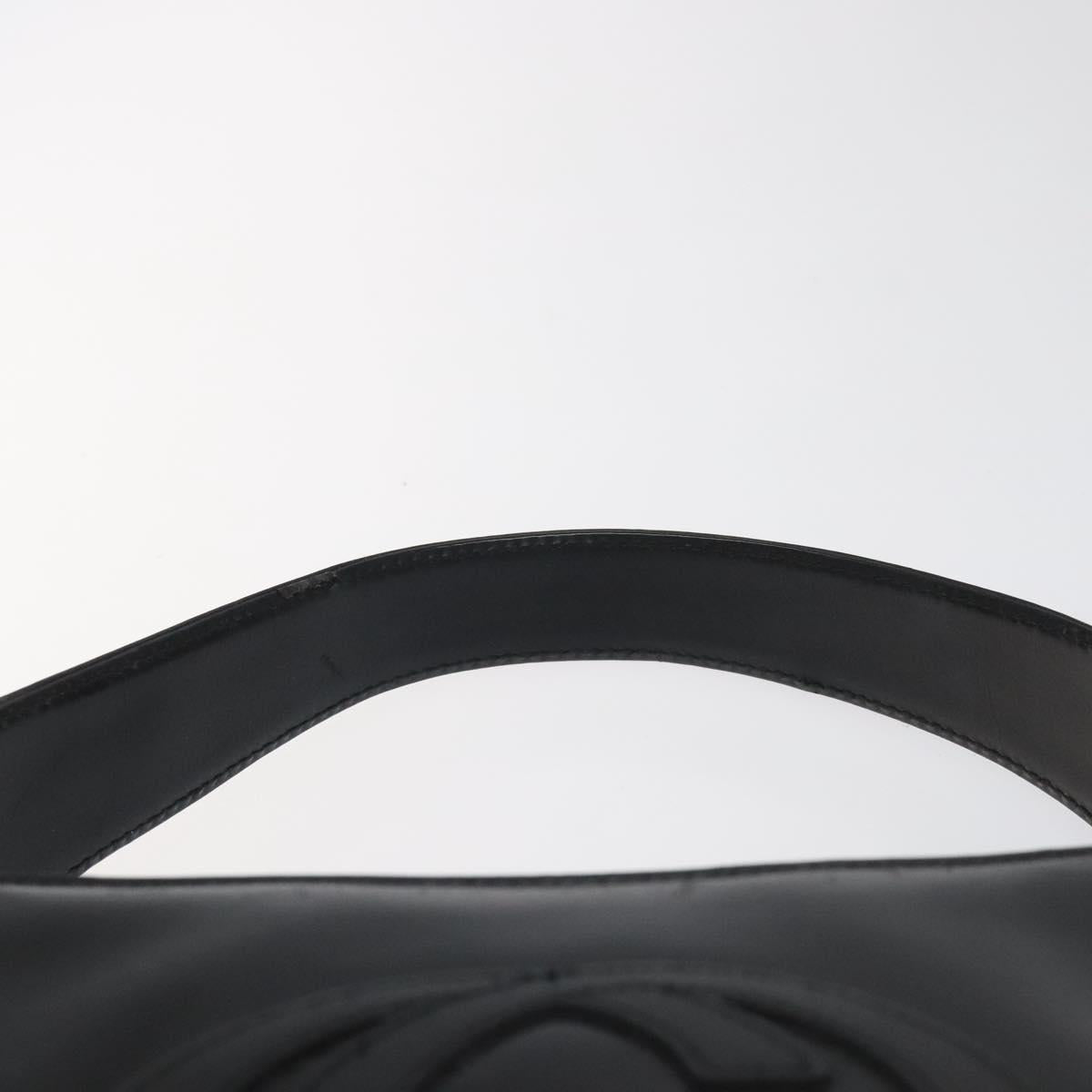 GUCCI Hand Bag Leather Black Auth ep7516