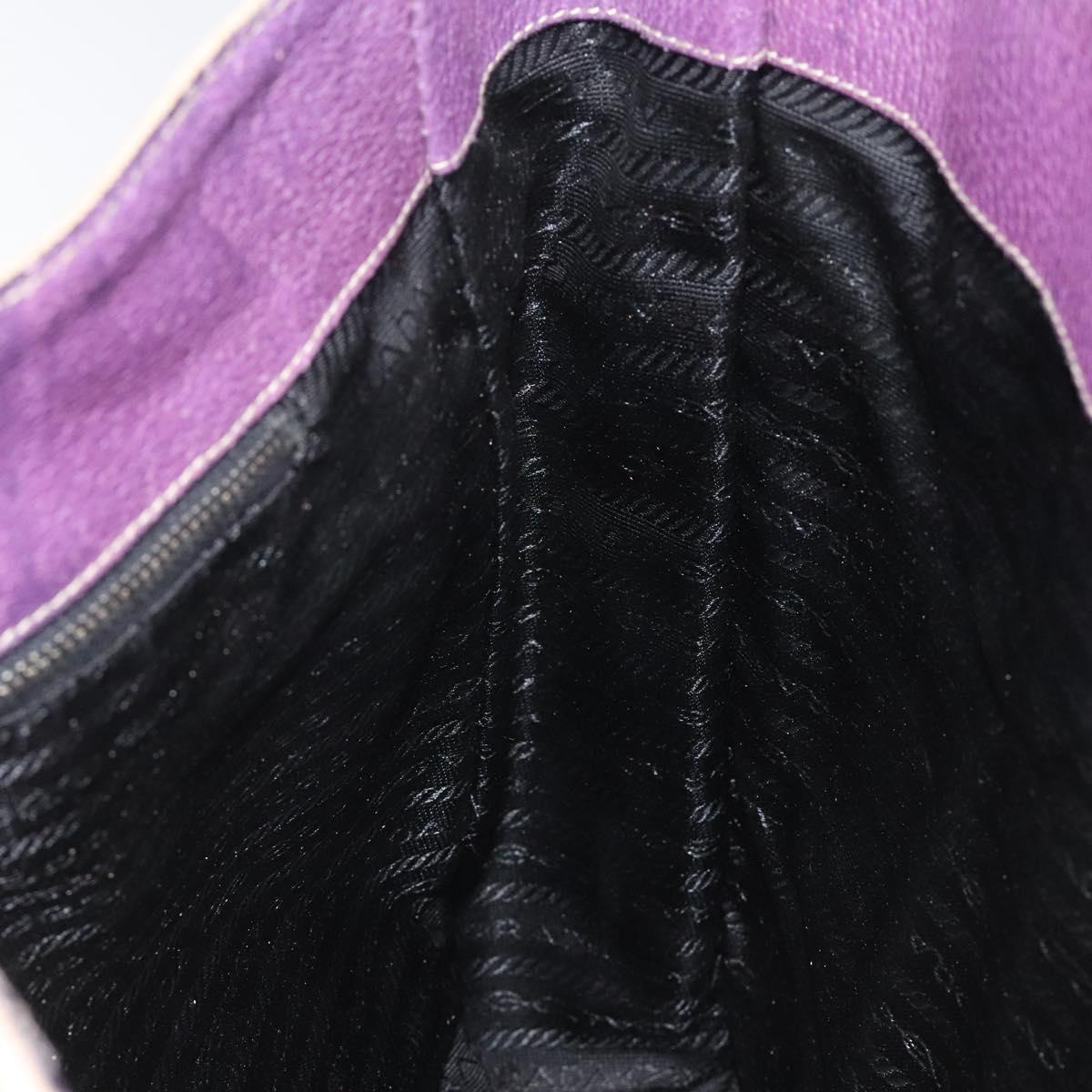 PRADA Tote Bag Canvas Beige Auth ep7542