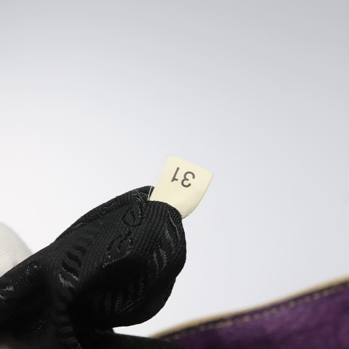 PRADA Tote Bag Canvas Beige Auth ep7542