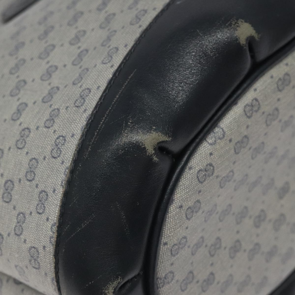 GUCCI Micro GG Supreme Shoulder Bag PVC Navy Gold Auth ep7561