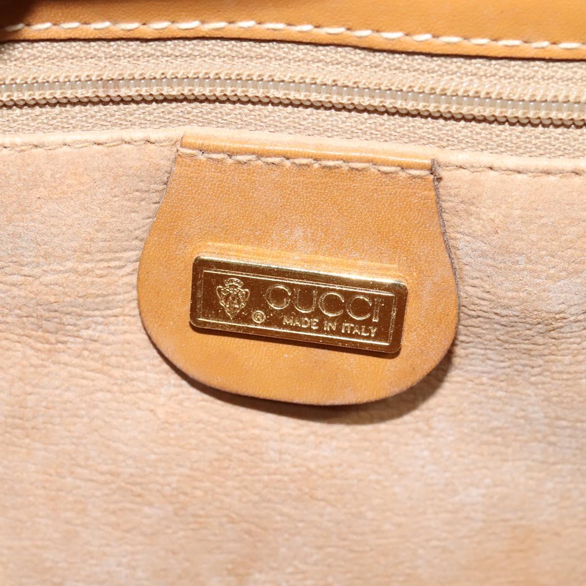 GUCCI Micro GG Supreme Hand Bag PVC Leather Beige Gold 000 984 4857 Auth ep7571