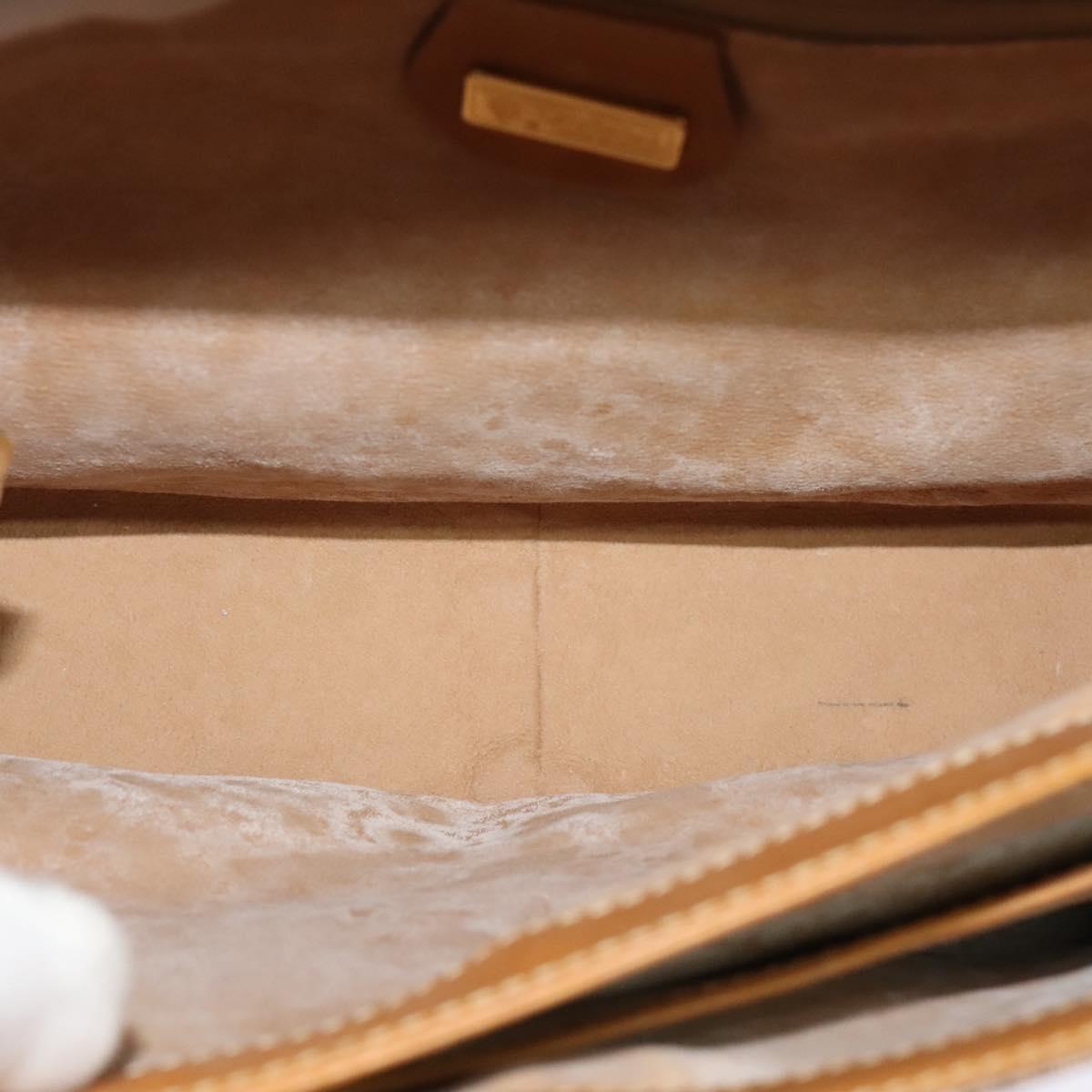 GUCCI Micro GG Supreme Hand Bag PVC Leather Beige Gold 000 984 4857 Auth ep7571