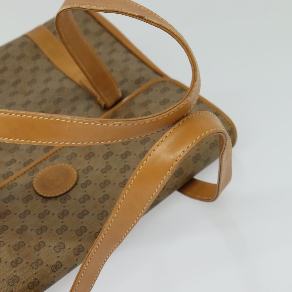 GUCCI Micro GG Supreme Hand Bag PVC Leather Beige Gold 000 984 4857 Auth ep7571