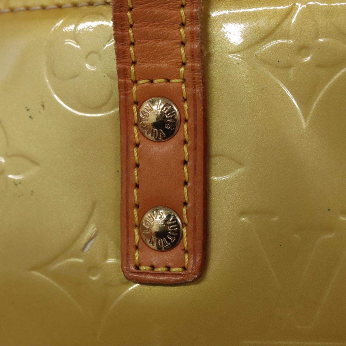 LOUIS VUITTON Monogram Vernis Reade MM Hand Bag Beige M91141 LV Auth ep7589
