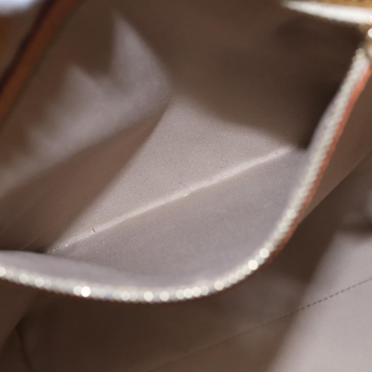 LOUIS VUITTON Monogram Vernis Reade MM Hand Bag Beige M91141 LV Auth ep7589