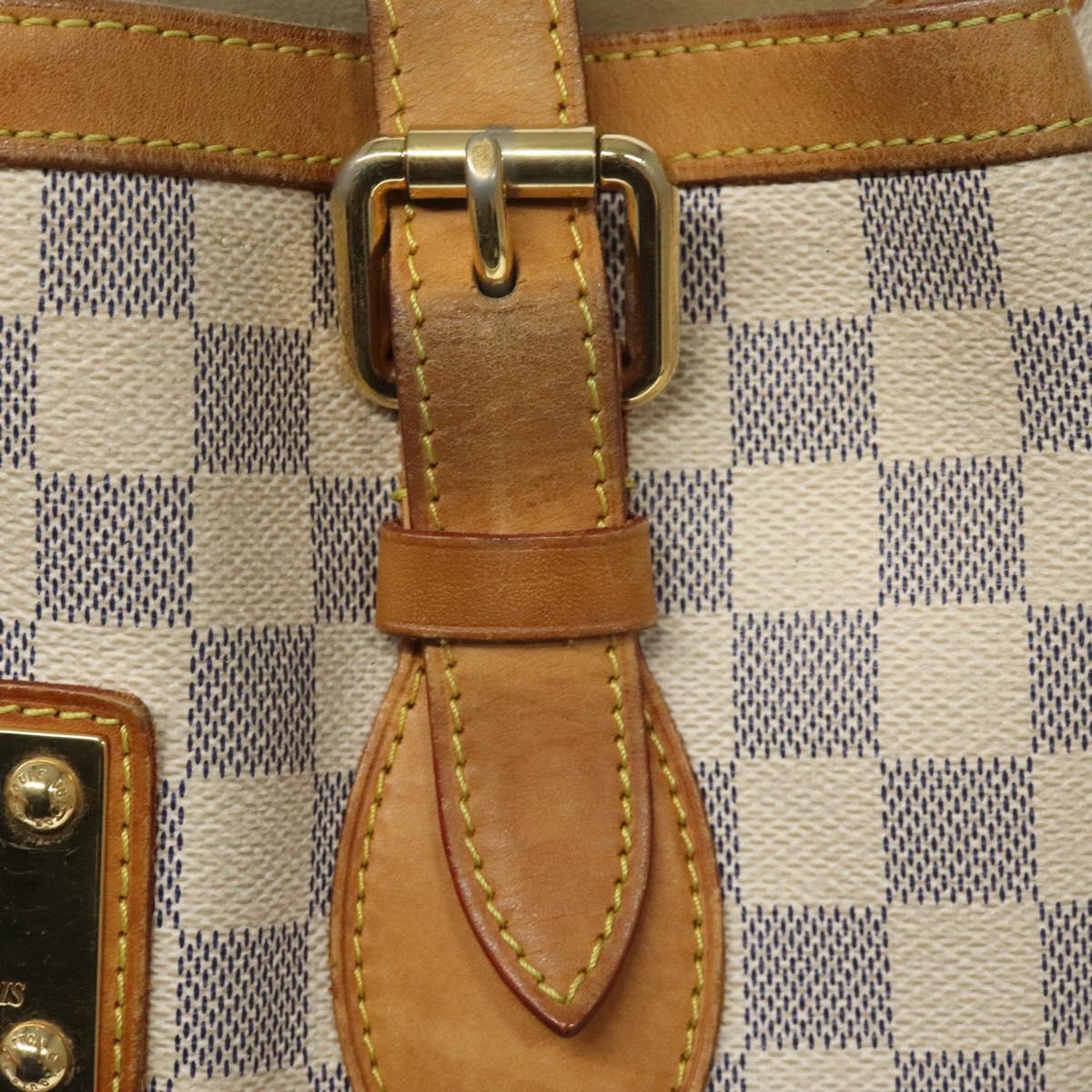 LOUIS VUITTON Damier Azur Hampstead MM Tote Bag N51206 LV Auth ep7590