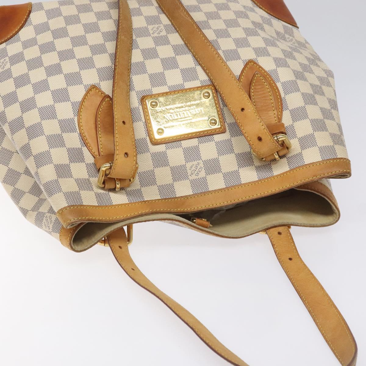 LOUIS VUITTON Damier Azur Hampstead MM Tote Bag N51206 LV Auth ep7590