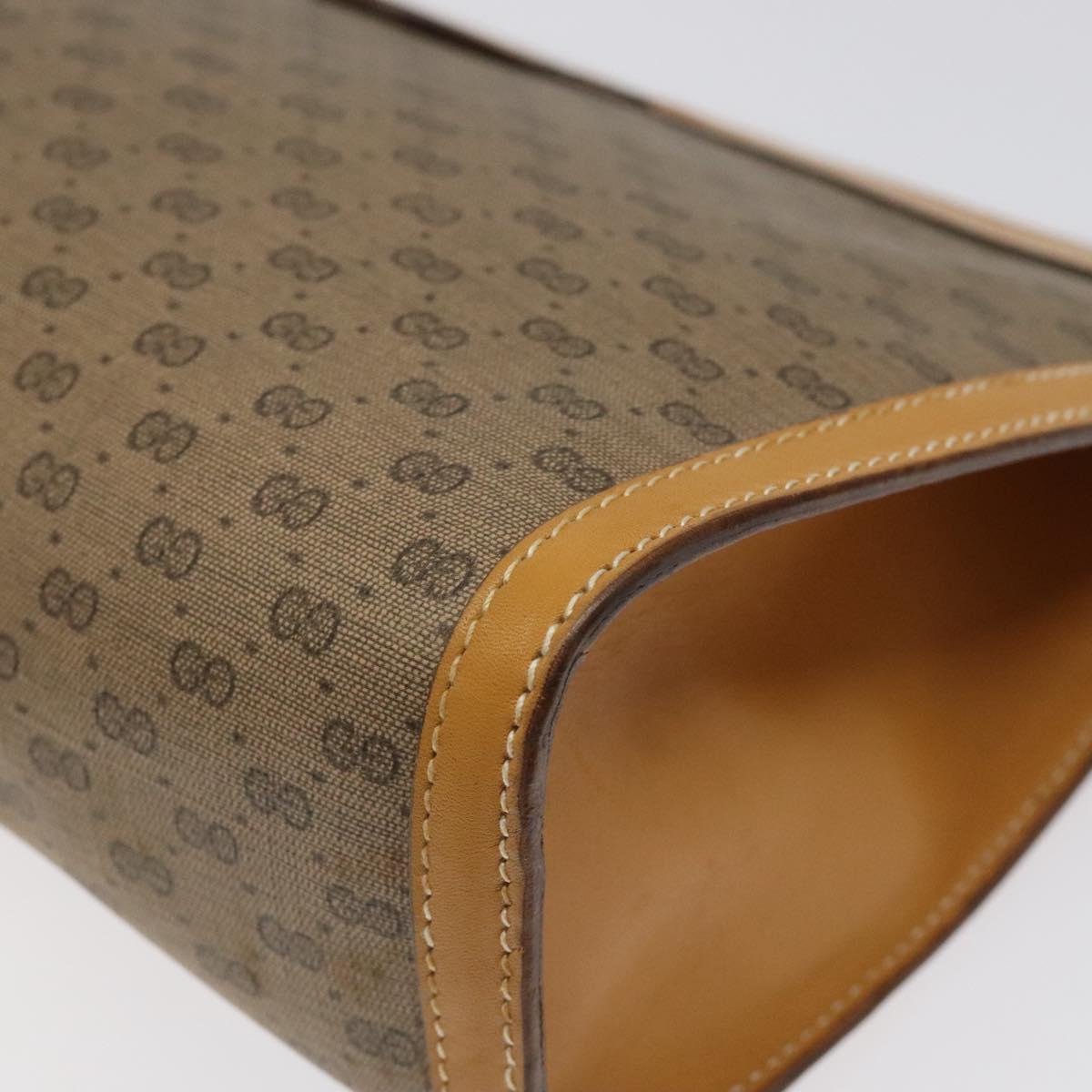 GUCCI Micro GG Canvas Clutch Bag PVC Beige Gold 014 89 0192 Auth ep7599