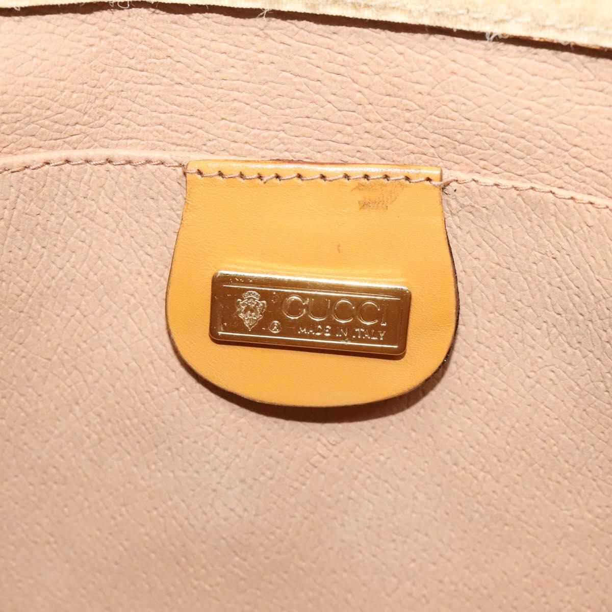 GUCCI Micro GG Canvas Clutch Bag PVC Beige Gold 014 89 0192 Auth ep7599
