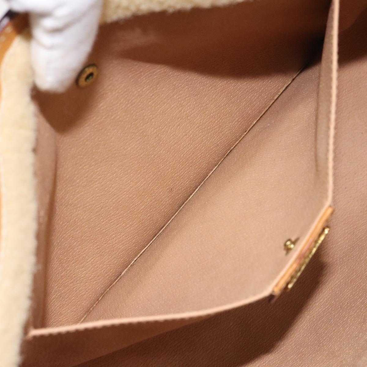 GUCCI Micro GG Canvas Clutch Bag PVC Beige Gold 014 89 0192 Auth ep7599