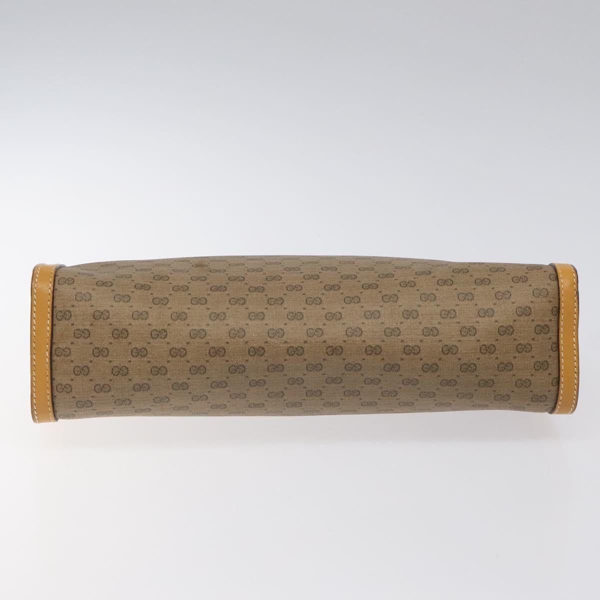 GUCCI Micro GG Canvas Clutch Bag PVC Beige Gold 014 89 0192 Auth ep7599