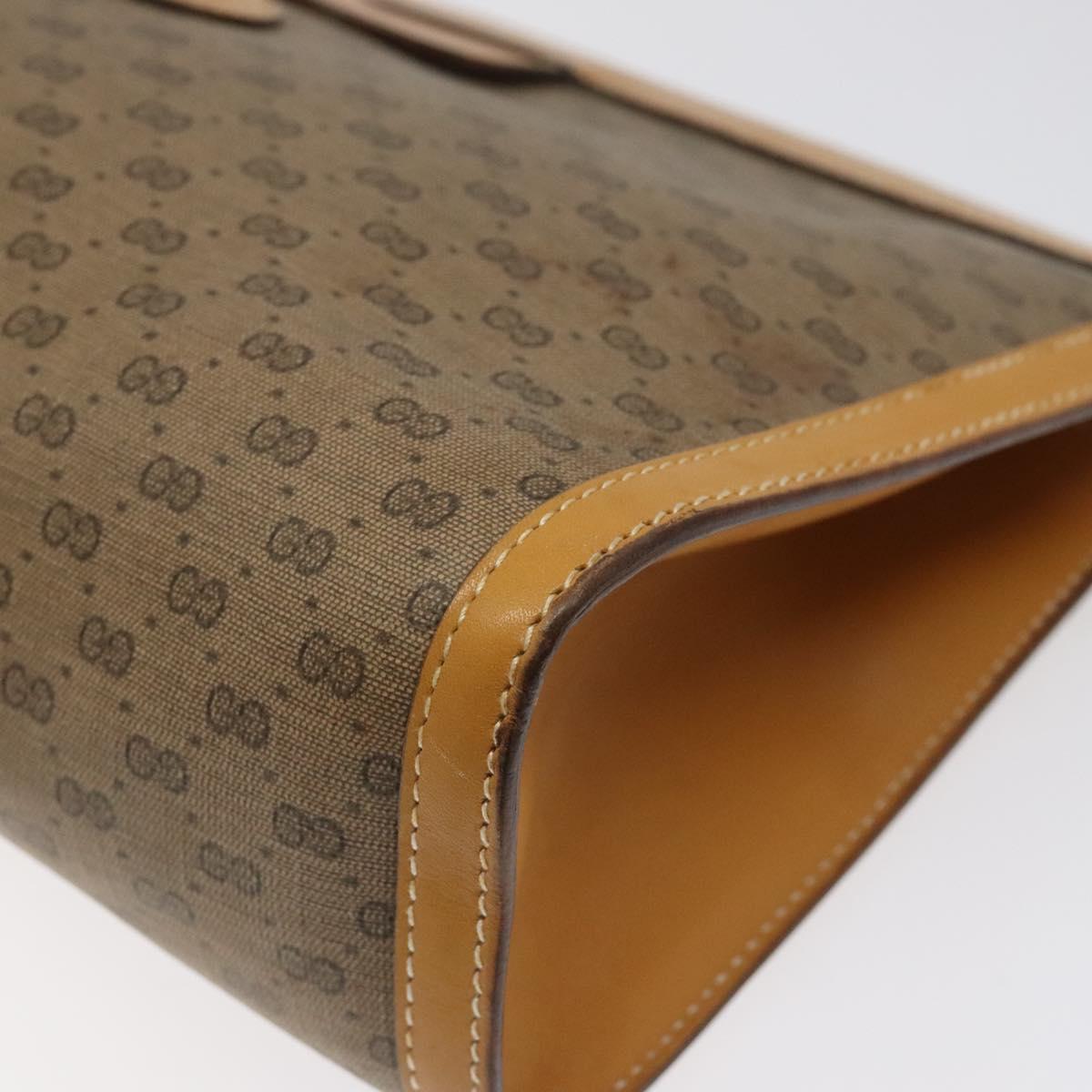 GUCCI Micro GG Canvas Clutch Bag PVC Beige Gold 014 89 0192 Auth ep7599