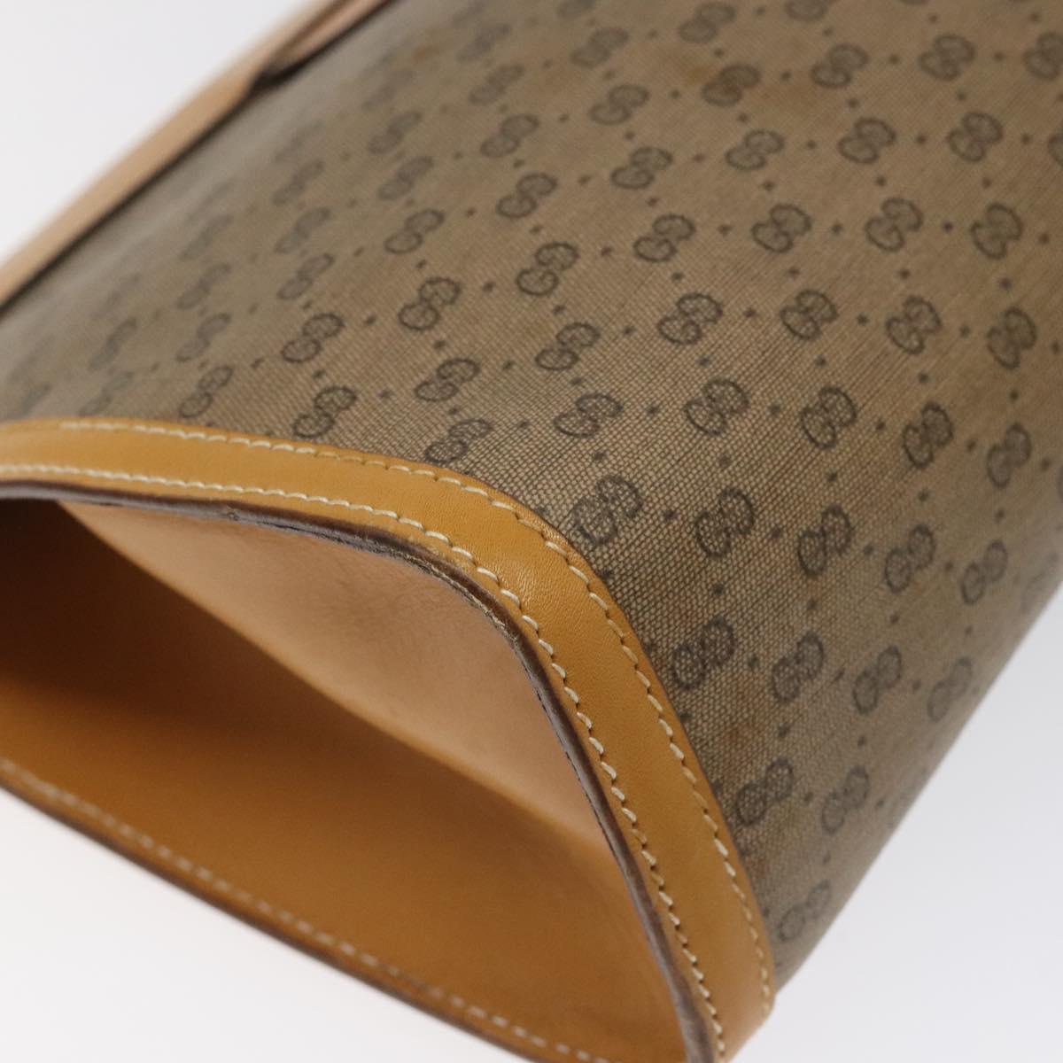 GUCCI Micro GG Canvas Clutch Bag PVC Beige Gold 014 89 0192 Auth ep7599