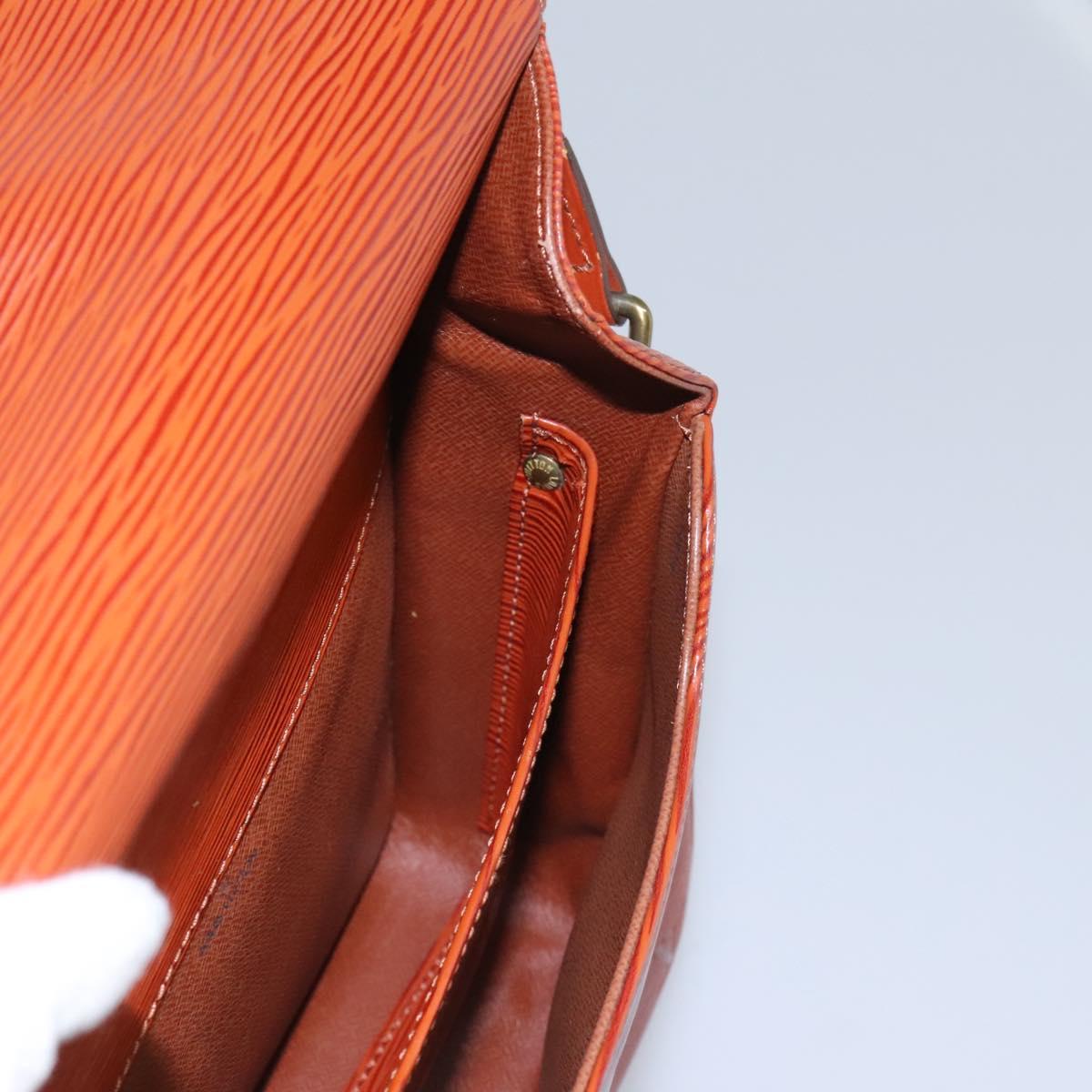 LOUIS VUITTON Epi Cartouchiere MM Shoulder Bag Brown M52243 LV Auth ep7629