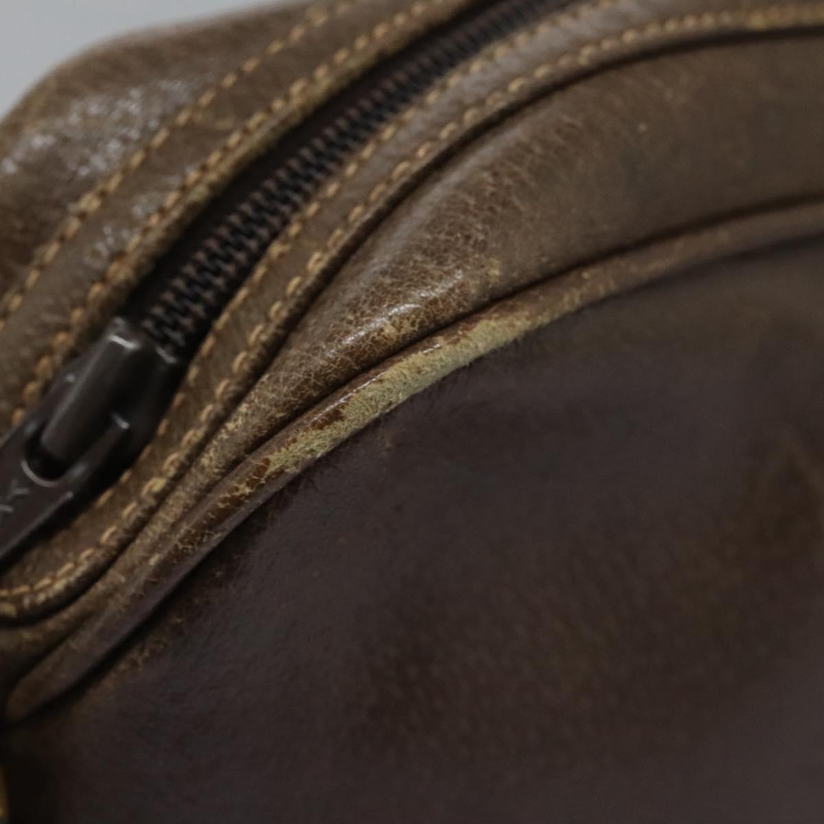 GUCCI Shoulder Bag Leather Brown Gold 001 261 1015 Auth ep7652
