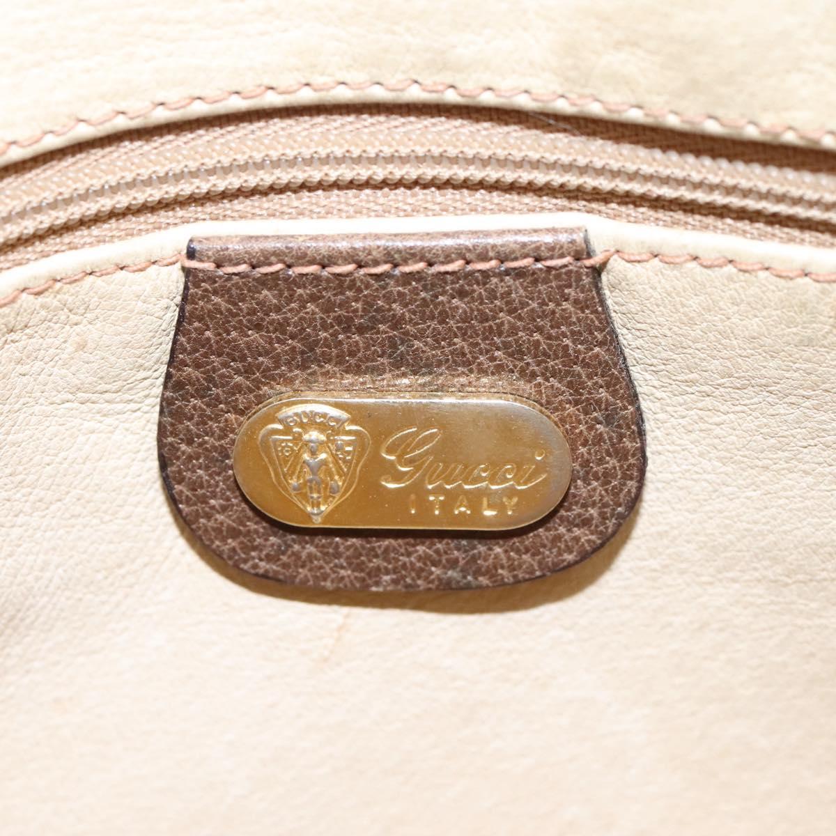 GUCCI Shoulder Bag Leather Brown Gold 001 261 1015 Auth ep7652