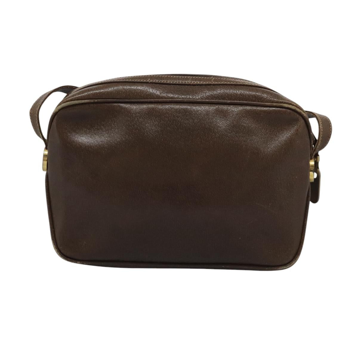 GUCCI Shoulder Bag Leather Brown Gold 001 261 1015 Auth ep7652