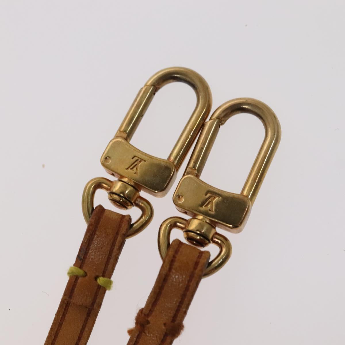 LOUIS VUITTON Name Tag Powanie Epi Shoulder Strap Leather 4Set Beige Auth ep7688
